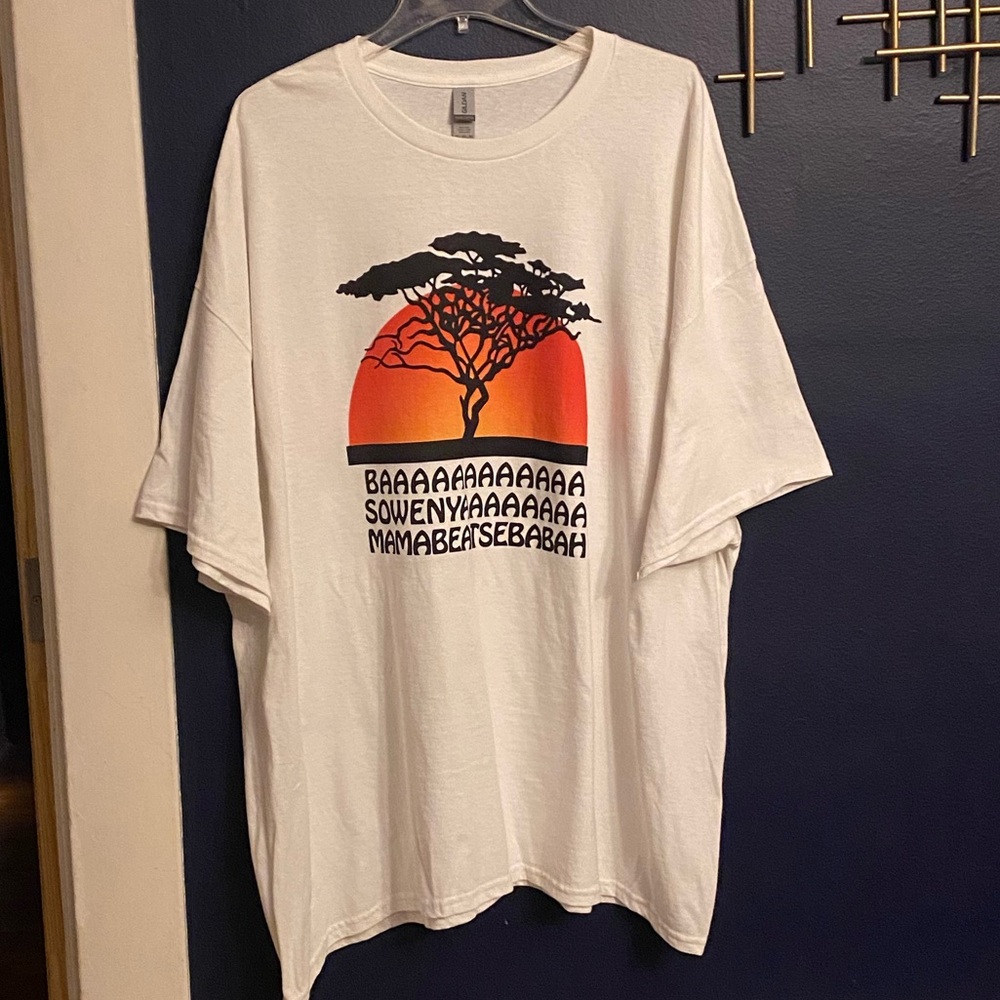 White Graphic Sunset Tree T-Shirt